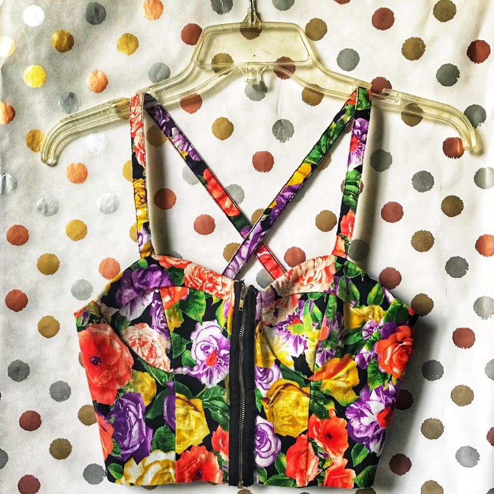 Festival BOHO floral crop Top 